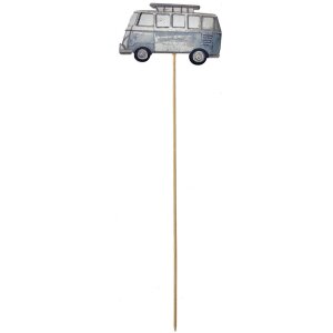 Clayre & Eef 65651 Plant plug bus wood vintage 8x1x27 cm