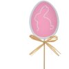 Clayre & Eef 65652P Plant plug egg pink wood 6x1x30 cm country style