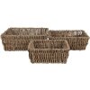 Clayre & Eef 65711 Storage Baskets Seagrass Set of 3 Brown Boho Style