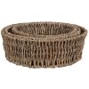 Clayre & Eef 65712 Storage Baskets Set 3 Sea Grass Brown Ø 24x8/22x7/19x6 cm