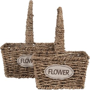 Clayre & Eef 65713 Basket Set 2 Seagrass 22x16x12/30...