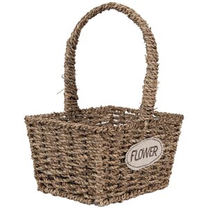 Clayre & Eef 65713 Basket Set 2 Seagrass 22x16x12/30 19x14x11/26 cm Natural Brown