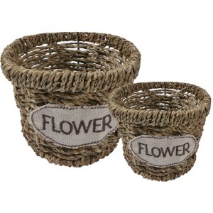 Clayre & Eef 65714 Basket Set 2 Seagrass Brown...