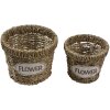 Clayre & Eef 65714 Basket Set 2 Seagrass Brown Ø 16x13 Ø 13x11 cm Boho Style