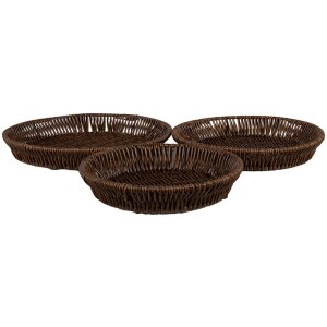 Clayre & Eef 65717 Storage Basket Set 3 Brown Round...