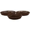 Clayre & Eef 65717 Storage Basket Set 3 Brown Round Ø 28/25/22 cm Plastic