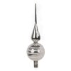 Clayre & Eef 6GL4651 Christmas tree topper glass silver Ø 8x30 cm