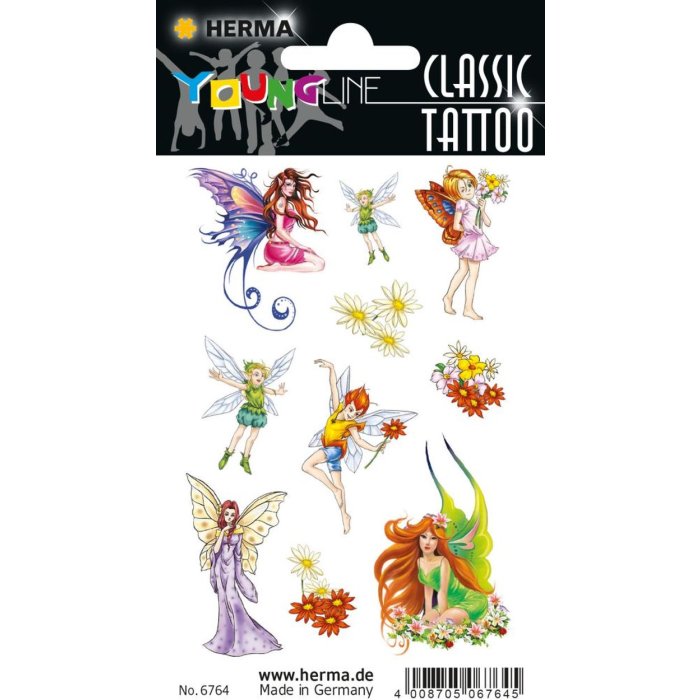 Tattoos Colour Art Fairies 1 sheet