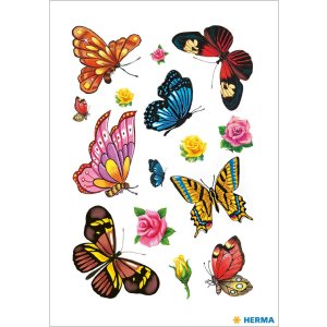 HERMA Tattoos Colour Art Butterflies 1 sheet