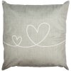 Clayre & Eef CHS21 Cushion Cover Beige Green 45x45 cm Romantic Polyester