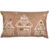 Clayre & Eef GBB36 Cushion Cover Brown White 30x50 cm Country Style Polyester