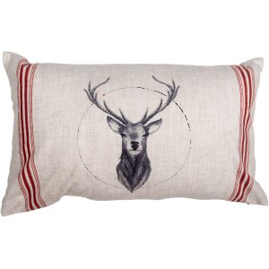 Clayre & Eef NWV36-4 Cushion Cover Beige Red Deer...