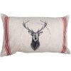 Clayre & Eef NWV36-4 Cushion Cover Beige Red Deer Motif Country Style 30x50 cm