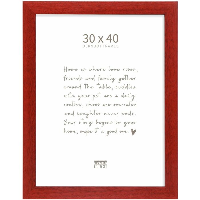 Deknudt S226K4 Picture Frame Wood Red 30.0 x 40.0 cm