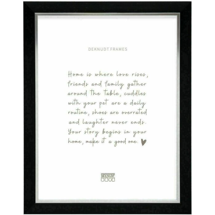 Deknudt S45VH2 Picture Frame Plastic Black 13.0x18.0 cm