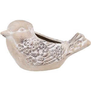 Clayre & Eef 6TE0541 Flower Pot Bird Beige Brown...