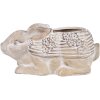 Clayre & Eef 6TE0543 Flower Pot Rabbit Beige Brown 30x17x13 cm Stone