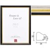 Effect solid wood frame Profile 85 Impact metal finish