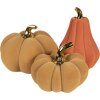 Clayre & Eef Decoration Pumpkin Yellow Gold Coloured Ceramic Ø 18x14 cm