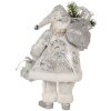 Clayre & Eef 65587 Father Christmas 18x11x28 cm Silver White