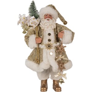 Clayre & Eef Father Christmas Decorative Figure Gold...