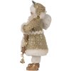 Clayre & Eef Father Christmas Decorative Figure Gold White 17x10x27 cm