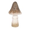 Clayre & Eef 6CE1764 Decorative Mushroom Ceramic Brown White Ø 12x22 cm