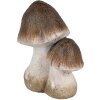 Clayre & Eef 6CE1768 Decoration Mushrooms Ceramic Brown White 10x7x12 cm