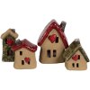 Clayre & Eef 6CE1779 Decorative House Country Style Ceramic Green Brown Heart 5x5x10 cm