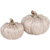 Clayre & Eef 6CE1801 Decorative Pumpkin Gold-coloured White Ø 16x13 cm Ceramic