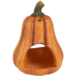 Clayre & Eef 6CE1803 Decorative Pumpkin Ceramic Orange Green Ø 12x17 cm