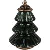 Clayre & Eef 6GL4574GR Christmas tree LED glass green Ø 16x22 cm country style