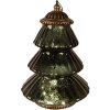 Clayre & Eef 6GL4574GR Christmas tree LED glass green Ø 16x22 cm country style