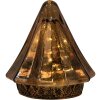 Clayre & Eef 6GL4588 Christmas Tree LED Gold Glass Ø 14x16 cm 2xAAA