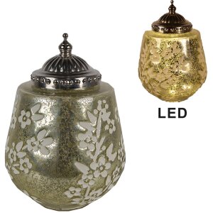 Clayre & Eef 6GL4596 LED Decoration Glass Green...