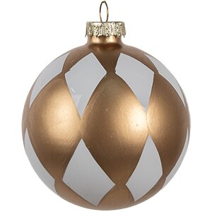 Clayre & Eef 6GL4610 Christmas bauble gold white...