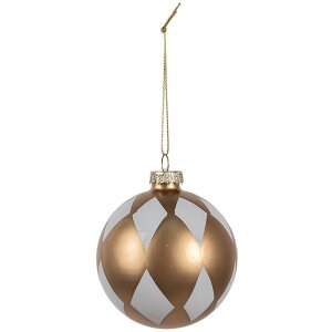 Clayre & Eef 6GL4610 Christmas bauble gold white...