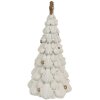 Clayre & Eef 6PR4245 Christmas Tree Decoration White Brown Ø 15x31 cm Polyresin