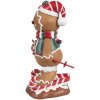 Clayre & Eef 6PR4259 Gingerbread Man Decoration Brown White 12x11x21 cm