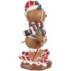 Clayre & Eef 6PR4259 Gingerbread Man Decoration Brown White 12x11x21 cm