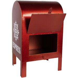 Clayre & Eef 6Y5625 Letterbox Red 21x19x34 cm Country style Christmas decoration