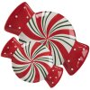 Clayre & Eef 6CE1848S Ceramic Plate Red White 22x14x2 cm