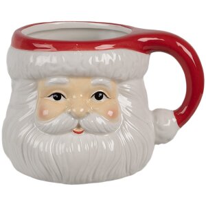 Clayre & Eef 6CEMU0154 Mug Father Christmas White Red...