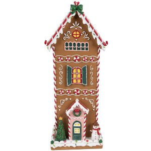 Clayre & Eef 6PR4250 Christmas House Brown White...