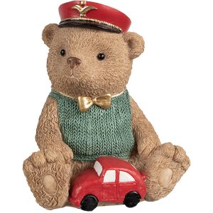 Clayre & Eef 6PR4277 Money Box Bear Brown Green...