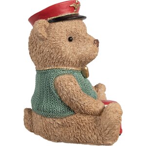 Clayre & Eef 6PR4277 Money Box Bear Brown Green Polyresin 15x13x19 cm