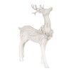 Clayre & Eef 6PR4284 Decoration Deer White 13x5x19 cm Polyresin