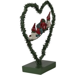 Clayre & Eef 65531 LED decoration heart gnome 26x9x28 cm Christmas decoration country house