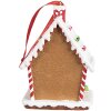 Clayre & Eef 6PR4255 Decoration Pendant House Brown White 7x5x9 cm