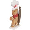 Clayre & Eef 6PR4275 Gingerbread Man Decoration Brown White 11x4x18 cm